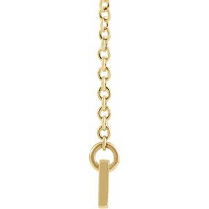 87363 / Necklace / 18K Yellow Gold-Plated Sterling Silver / 30 X 3.5 Mm / 18 In / Polished / Engravable Bar Necklace