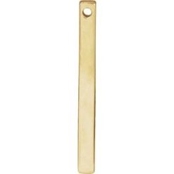 87619 / Pendant / 10K Yellow / 4-Sided / 25 X 2.5 Mm / Polished / Engravable Four-Sided Vertical Bar Slide Pendant