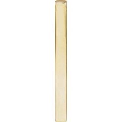 87619 / Pendant / 10K Yellow / 4-Sided / 25 X 2.5 Mm / Polished / Engravable Four-Sided Vertical Bar Slide Pendant