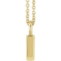 87184 / Necklace / 14K Yellow / 12.02 X 8 Mm / 16-18 In / Polished / Engravable Lock Necklace