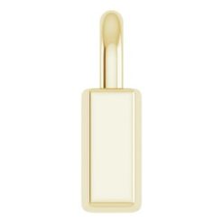 87184 / Pendant / 14K Yellow / 8.5 X 5.5 Mm / Polished / Engravable Lock Pendant