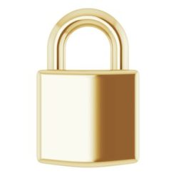 87184 / Pendant / 14K Yellow / 8.5 X 5.5 Mm / Polished / Engravable Lock Pendant