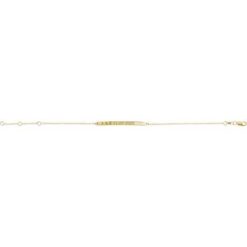 Brc887 / Bracelet / 14K Yellow / 40 X 3 Mm / 6 1/2-7 1/2 In / Polished / Engravable Skinny Bar Bracelet