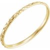 19305 / Ring / 14K Yellow / Polished / Youth Etched Ring