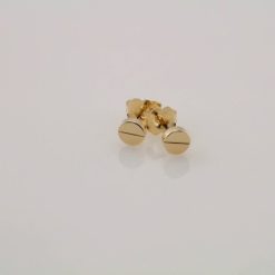 86608 / Earring / 14K Yellow / 4.9 Mm / Pair / Friction Backs Included / .37 In / Polished / Geometric Earrings With Backs