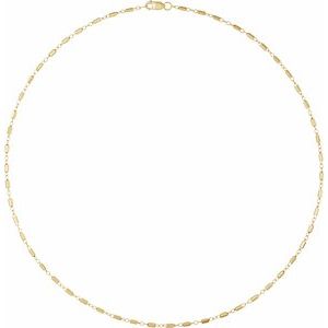 Ch1260 / 14K Yellow Gold-Filled / Cable / 1.7 Mm / 24 In / Lobster Clasp / Polished / Satellite Bar Cable Chain
