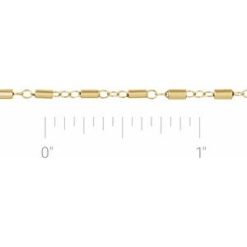 Ch1260 / 14K Yellow Gold Filled / Cable / 1.7 Mm / Per Inch / None (Per Inch) / Polished / Satellite Bar Cable Chain