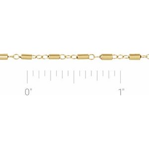Ch1260 / 14K Yellow Gold Filled / Cable / 1.7 Mm / Per Inch / None (Per Inch) / Polished / Satellite Bar Cable Chain