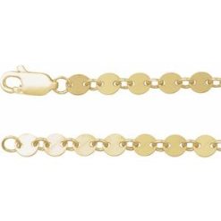 Ch1268 / 14K Yellow Gold-Filled / Mirror / 4 Mm / 16 In / Lobster Clasp / Polished / Round Mirror Chain