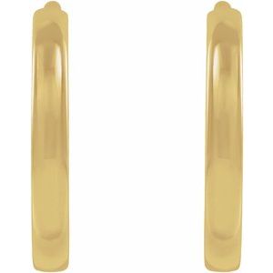 87384 / Earring / 14K Yellow / 10 Mm / 1.65 Mm / Pair / Hinged / Polished / Hinged Hoop Earrings