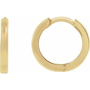 87384 / Earring / 14K Yellow / 10 Mm / 1.65 Mm / Each / Hinged / Polished / Hinged Hoop Earring