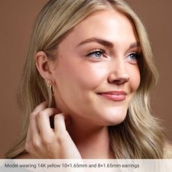 87384 / Earring / Sterling Silver / 18 Mm / 1.65 Mm / Each / Hinged / Polished / Hinged Hoop Earring