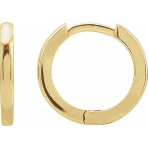 87384 / Earring / 14K Yellow / 15 Mm / 1.65 Mm / Pair / Hinged / Polished / Hinged Hoop Earrings
