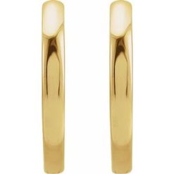 87384 / Earring / 14K Yellow / 15 Mm / 1.65 Mm / Pair / Hinged / Polished / Hinged Hoop Earrings