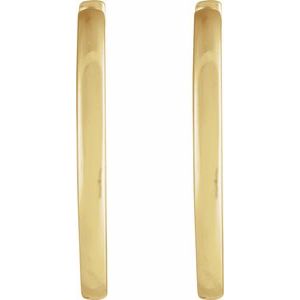 87384 / Earring / 14K Yellow / 18 Mm / 1.65 Mm / Pair / Hinged / Polished / Hinged Hoop Earrings