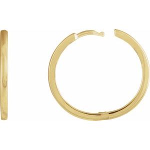 87384 / Earring / 14K Yellow / 20 Mm / 1.65 Mm / Pair / Hinged / Polished / Hinged Hoop Earrings