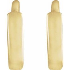 87384 / Earring / 14K Yellow / 8 Mm / 1.65 Mm / Pair / Hinged / Polished / Hinged Hoop Earrings