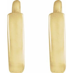 87384 / Earring / 14K Yellow / 8 Mm / 1.65 Mm / Pair / Hinged / Polished / Hinged Hoop Earrings