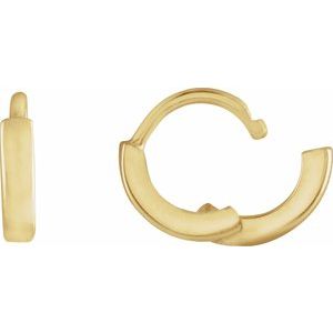 87384 / Earring / 14K Yellow / 8 Mm / 1.65 Mm / Each / Hinged / Polished / Hinged Hoop Earring