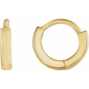 87384 / Earring / 14K Yellow / 8 Mm / 1.65 Mm / Each / Hinged / Polished / Hinged Hoop Earring
