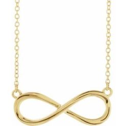 85947 / Necklace / 14K Yellow / 21.7 X 7.7 Mm / 16-18 In / Polished / Infinity-Inspired Necklace