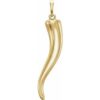 86276 / Pendant / 14K Yellow / 20.7 X 4.8 Mm / Polished / Italian Horn Pendant