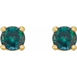 88121 / Earring / Set / Lab-Grown Alexandrite / Round / 3 Mm / 14K Yellow / Pair / Threaded Backs Included / Polished / Lab-Grown Alexandrite Earrings