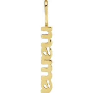 88016 / Pendant / 14K Yellow / Polished / Mama Charm/Pendant