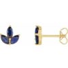 688828 / Earring / Set / Natural Blue Sapphire / Marquise / 5 X 2.5 Mm / 14K Yellow / Pair / Friction Back Included / Polished / Natural Blue Sapphire Earrings