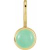 88099 / Pendant / Set / 14K Yellow / Round / Natural Chrysoprase / 5 Mm / Polished / Natural Chrysoprase Charm/Pendant
