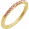 689237 / Ring / Set / 14K Yellow / Natural Pink Tourmaline / Round / 1.5 Mm / Polished / Natural Pink Tourmaline Stackable Ring