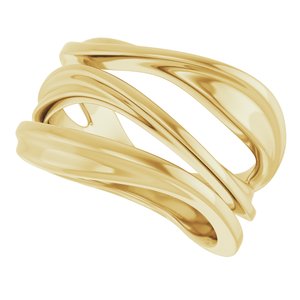52079 / Ring / 14K Yellow / Polished / Negative Space Ring