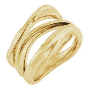 52079 / Ring / 14K Yellow / Polished / Negative Space Ring