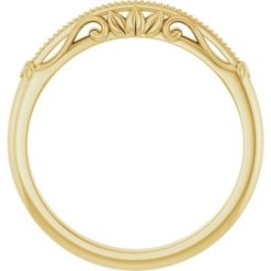 123739 / Band / 14K Yellow / Unset / All Shapes / All Sizes / Polished / Sculptural-Inspired Matching Band