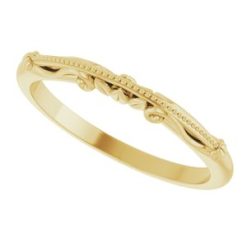 123739 / Band / 14K Yellow / Unset / All Shapes / All Sizes / Polished / Sculptural-Inspired Matching Band