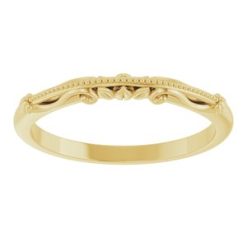 123739 / Band / 14K Yellow / Unset / All Shapes / All Sizes / Polished / Sculptural-Inspired Matching Band