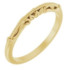 123739 / Band / 14K Yellow / Unset / All Shapes / All Sizes / Polished / Sculptural-Inspired Matching Band