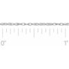Ch12 / 18K White / Rope / 1 Mm / Per Inch / None (Per Inch) / Polished / Rope Chain
