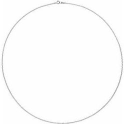 Ch1044 / 18K White / Cable / 1.5 Mm / 20 In / Spring Ring / Polished / Cable Chain