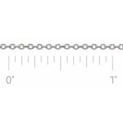 Ch1044 / 18K White / Cable / 1.5 Mm / Per Inch / None (Per Inch) / Polished / Cable Chain