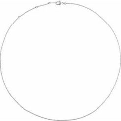 Ch1053 / Platinum / Cable / 1.2 Mm / 16-18 In / Lobster Clasp / Polished / Adjustable Cable Chain
