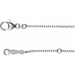 Ch1053 / Platinum / Cable / 1.2 Mm / 16-18 In / Lobster Clasp / Polished / Adjustable Cable Chain