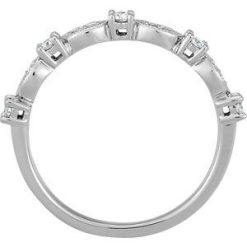 68970 / Ring / Set / 14K White / Natural Diamond / Round / 2 Mm / Natural Diamond / Polished / 1/5 Ctw Natural Diamond Stackable Ring