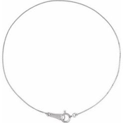 Ch1264 / Platinum / Box / .5 Mm / 7 In / Spring Ring / Polished / Box Chain