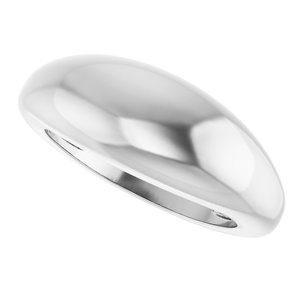 50199 / 14K White / 7 / 8 Mm / Polished / Dome Ring