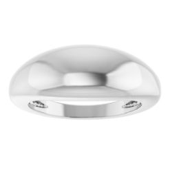50199 / 14K White / 7 / 8 Mm / Polished / Dome Ring