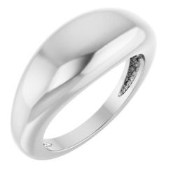 50199 / 14K White / 7 / 8 Mm / Polished / Dome Ring