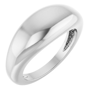 50199 / 14K White / 7 / 8 Mm / Polished / Dome Ring