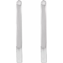88098 / Earring / Sterling Silver / 20 X 12.5 Mm / 1.6 Mm / Pair / Hinged / Polished / Elongated Oval Huggie Earrings