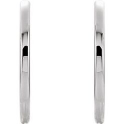 22071 / Earring / Sterling Silver / 29 Mm / 2.6 Mm / Pair / Hinged / Polished / Hinged Hoop Earrings